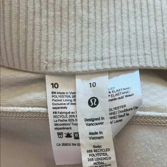 Lululemon Athletica Women’s Cream Stretch Pants - Picture 8 of 11